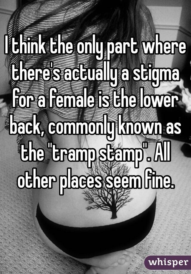 I think the only part where there's actually a stigma for a female is the lower back, commonly known as the "tramp stamp". All other places seem fine. 