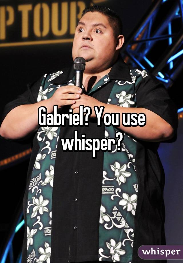 Gabriel? You use whisper?