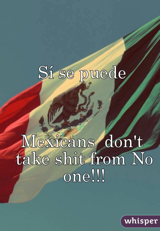 Sí se puede



Mexicans  don't take shit from No one!!!