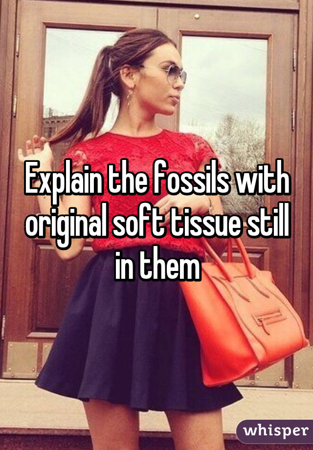 Explain the fossils with original soft tissue still in them