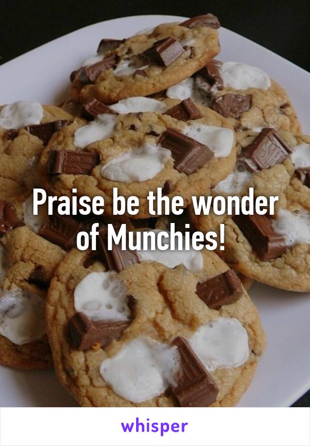Praise be the wonder of Munchies! 