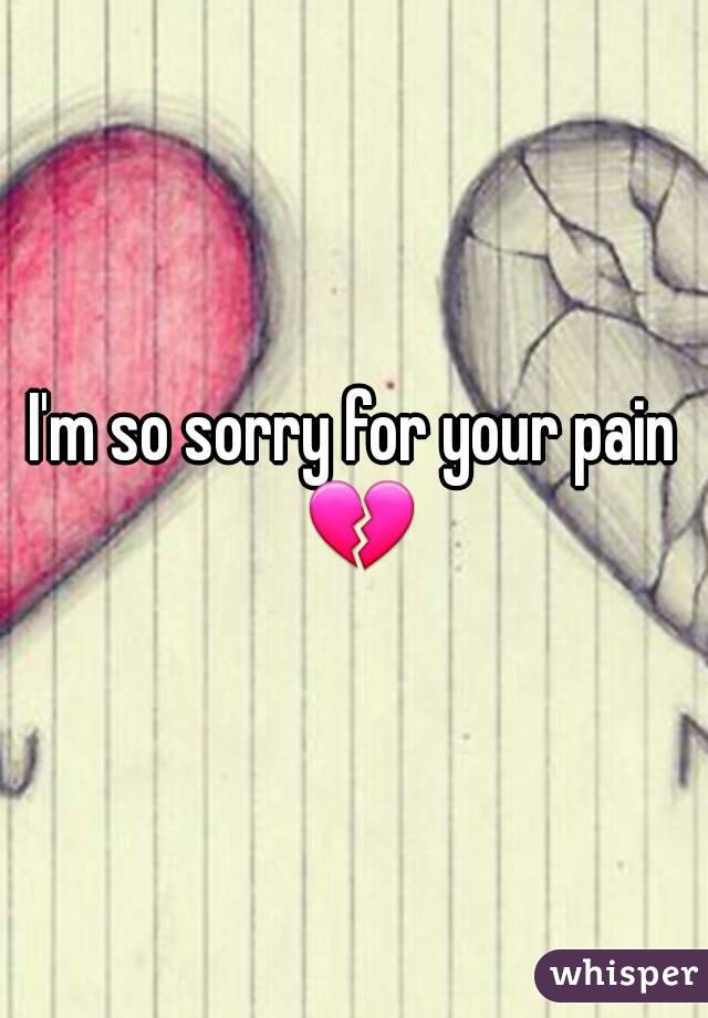 I'm so sorry for your pain 💔