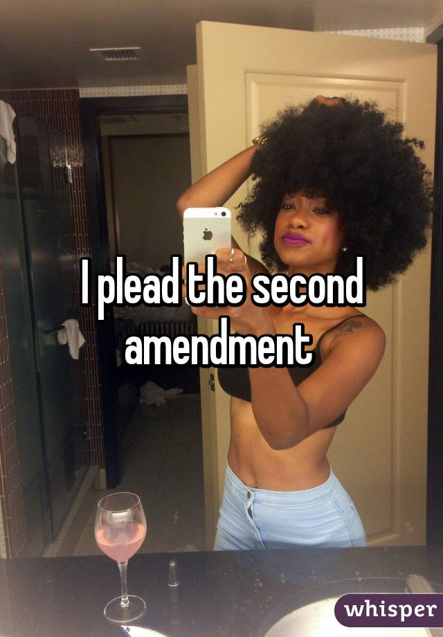 I plead the second amendment 