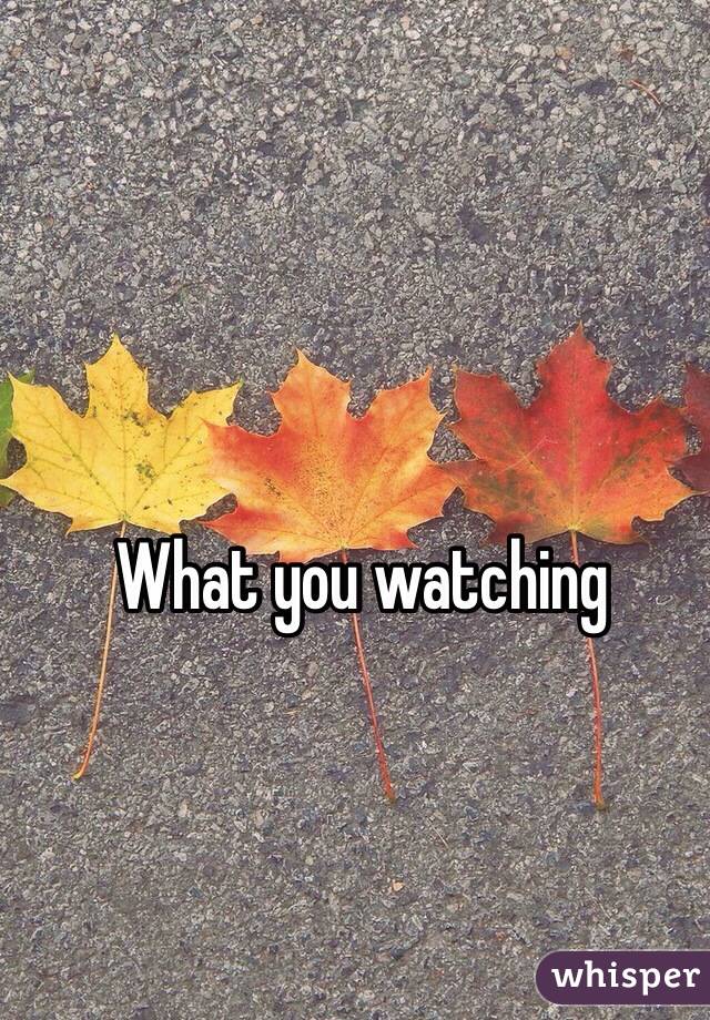 What you watching 