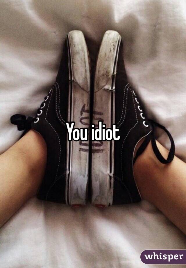 You idiot