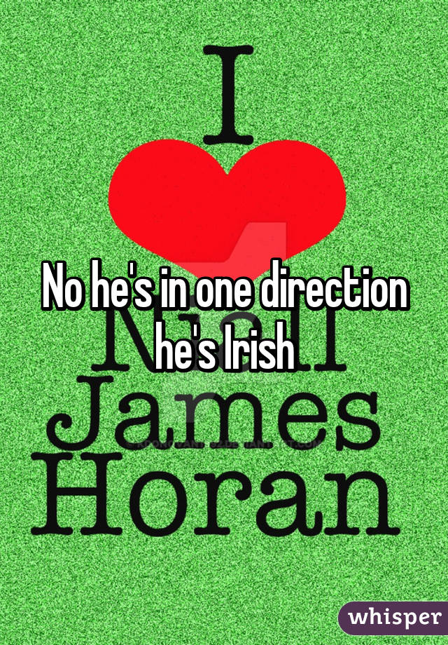 No he's in one direction he's Irish