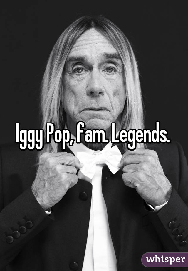 Iggy Pop, fam. Legends. 