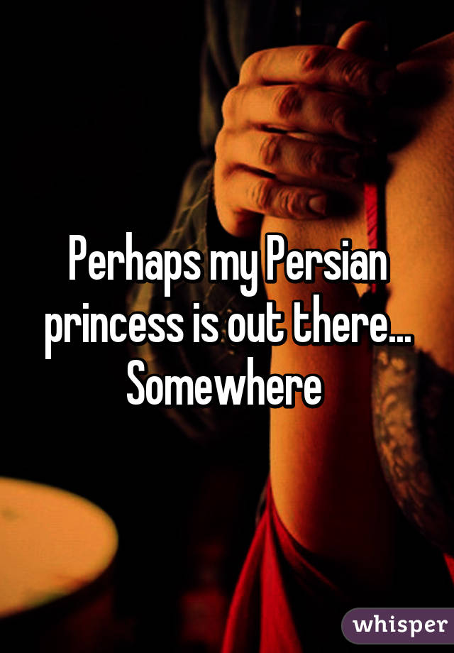 Perhaps my Persian princess is out there... Somewhere 