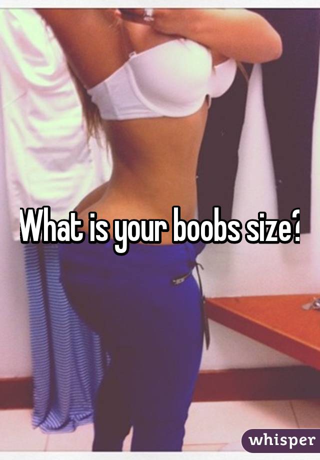 What is your boobs size?