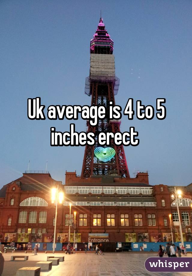 Uk average is 4 to 5 inches erect 
