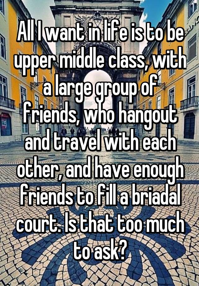 all-i-want-in-life-is-to-be-upper-middle-class-with-a-large-group-of