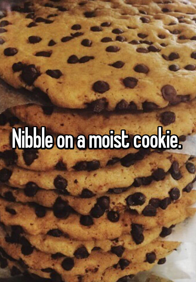 Nibble on a moist cookie.