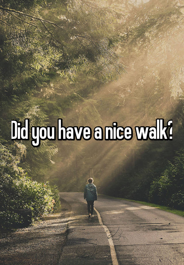 did-you-have-a-nice-walk