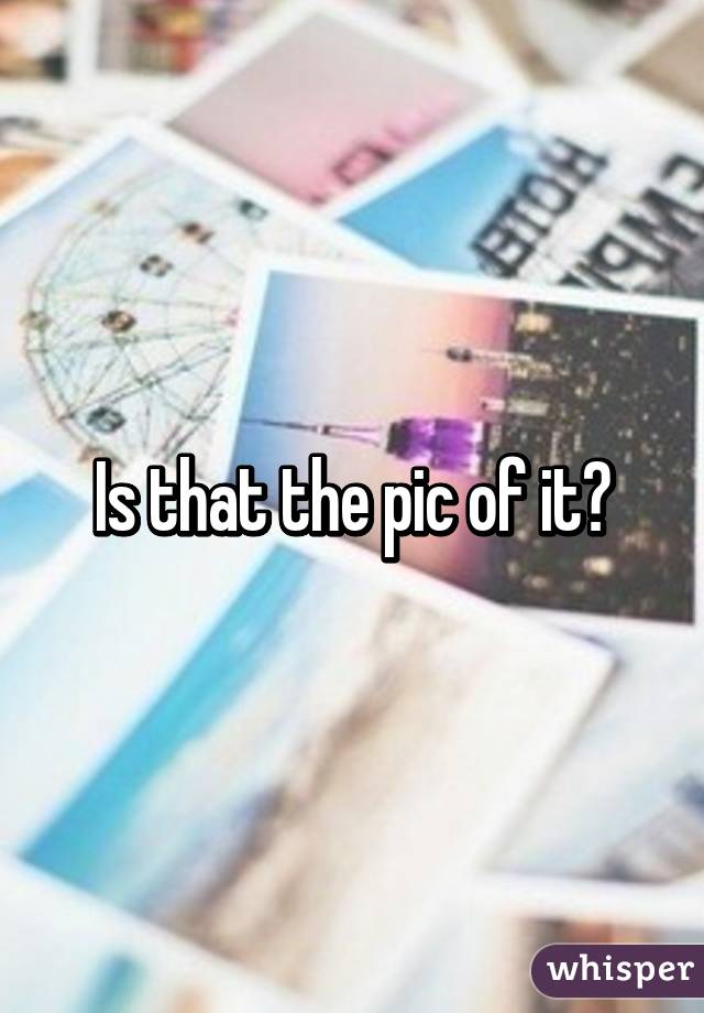 Is that the pic of it?