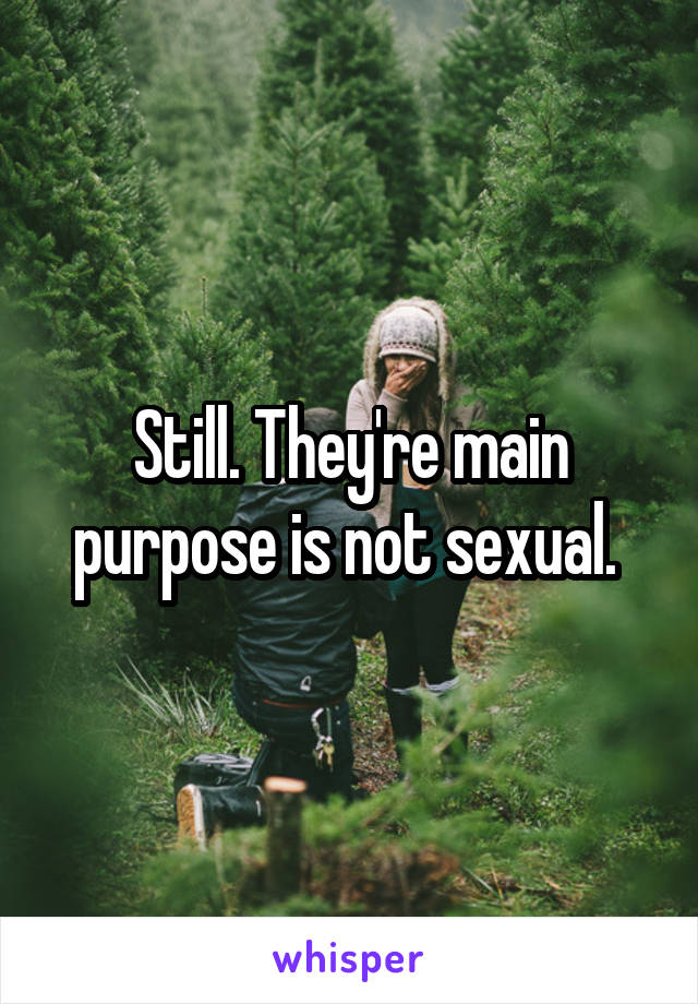 Still. They're main purpose is not sexual. 