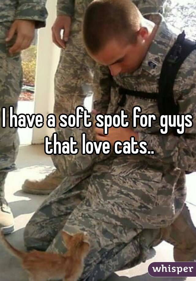 I have a soft spot for guys that love cats..