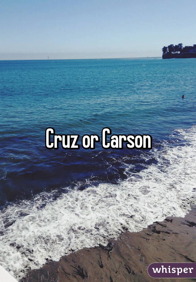 Cruz or Carson