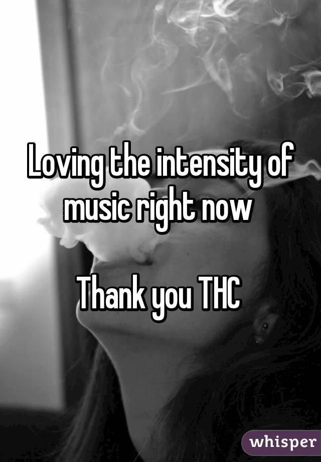 Loving the intensity of music right now 

Thank you THC 