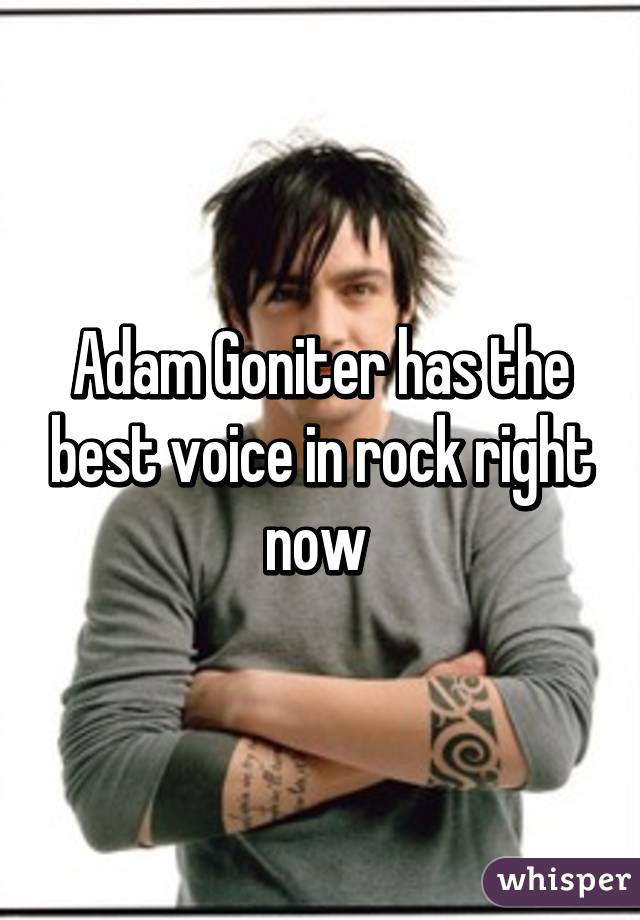 Adam Goniter has the best voice in rock right now 
