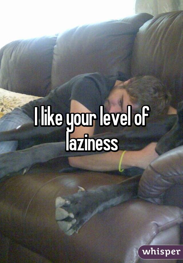 I like your level of laziness