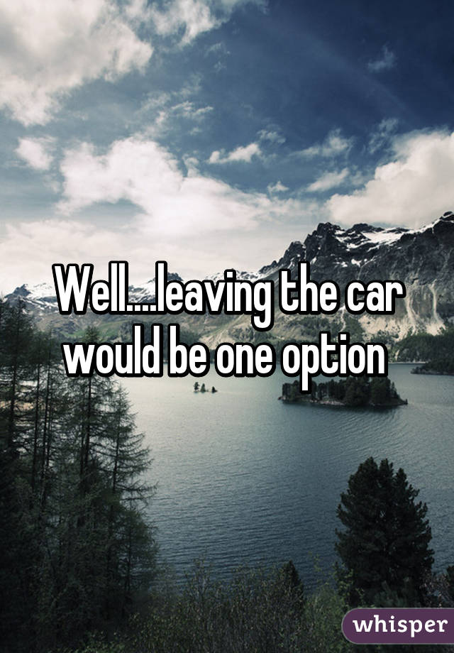 Well....leaving the car would be one option 