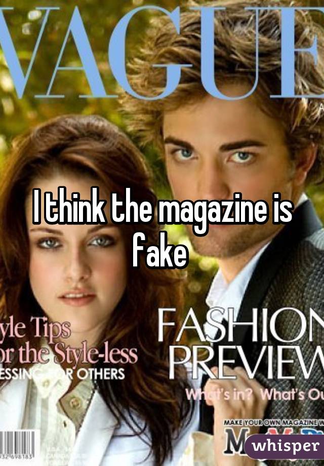 I think the magazine is fake 
