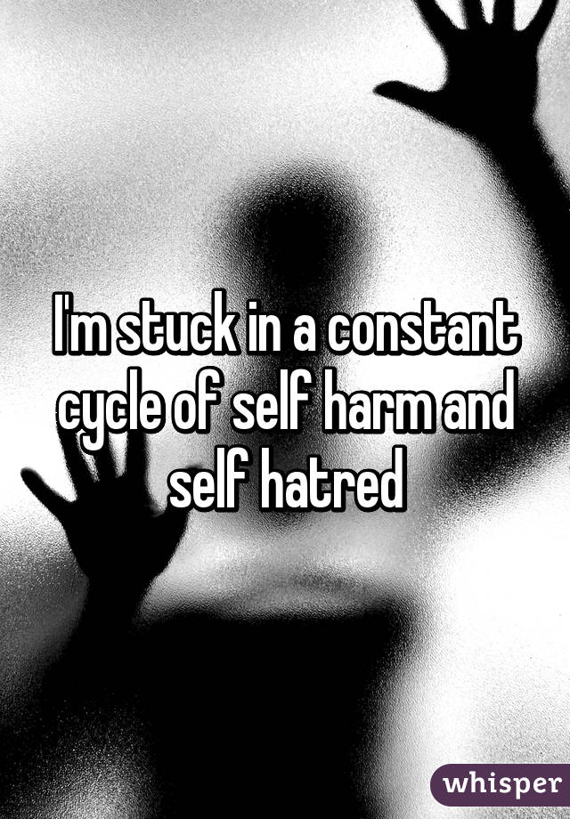 I'm stuck in a constant cycle of self harm and self hatred