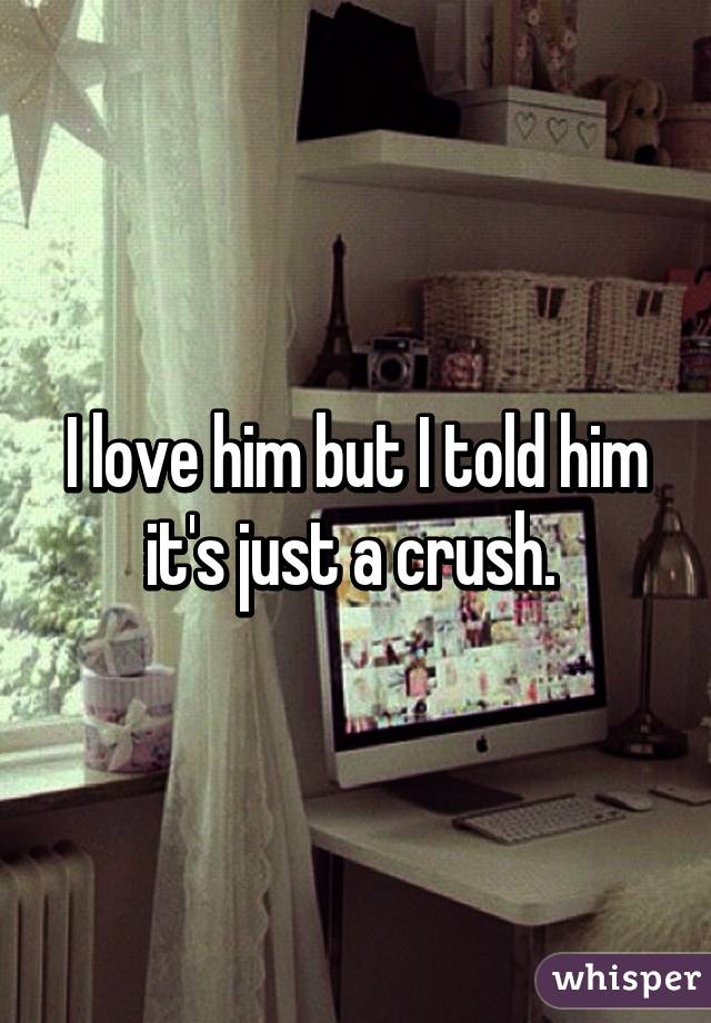 I love him but I told him it's just a crush. 
