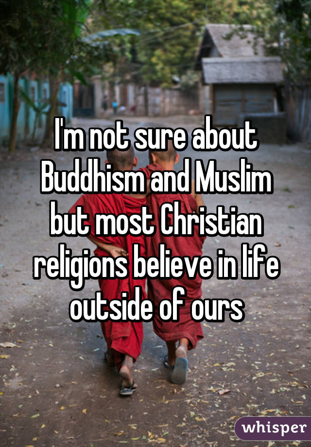 I'm not sure about Buddhism and Muslim but most Christian religions believe in life outside of ours