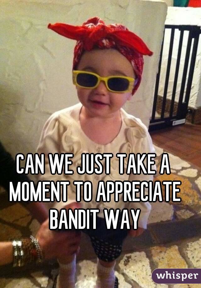 CAN WE JUST TAKE A MOMENT TO APPRECIATE BANDIT WAY