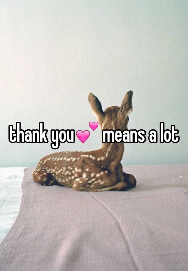 Thank You Means A Lot Meaning In Tamil