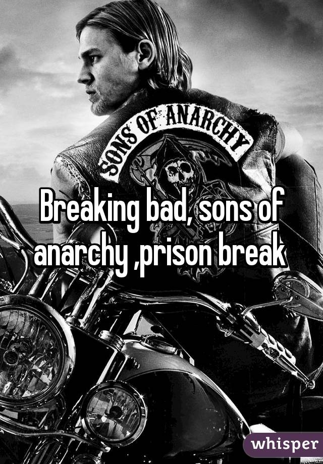 Breaking bad, sons of anarchy ,prison break 