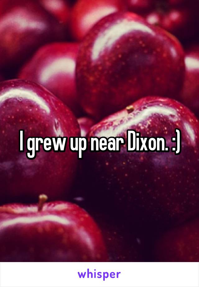 I grew up near Dixon. :)