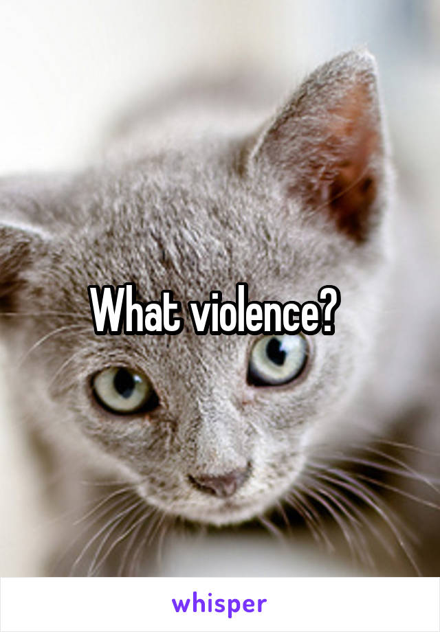 What violence?  