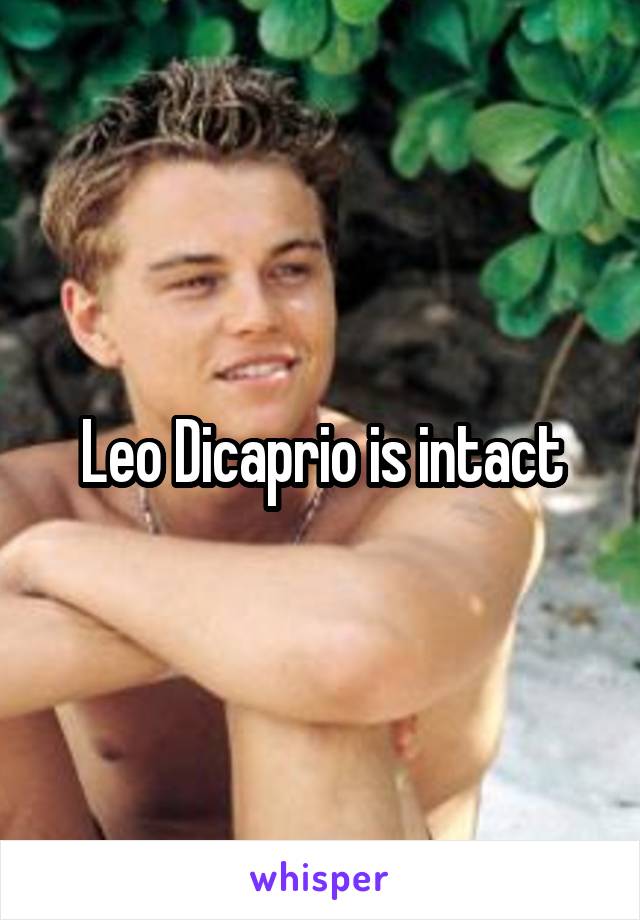 Leo Dicaprio is intact