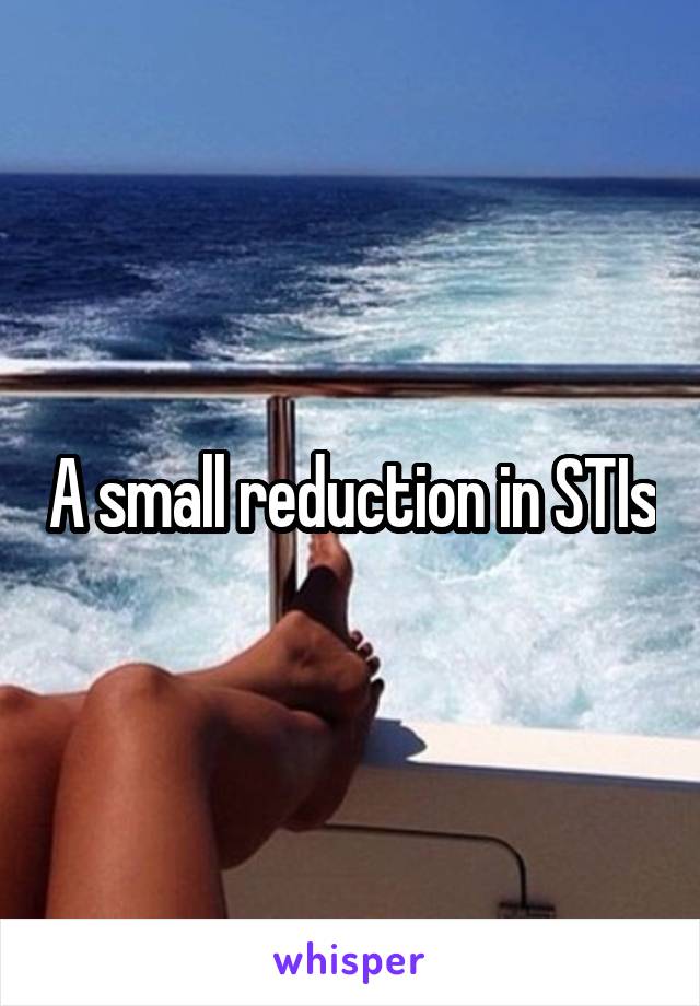 A small reduction in STIs