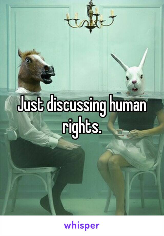 Just discussing human rights. 