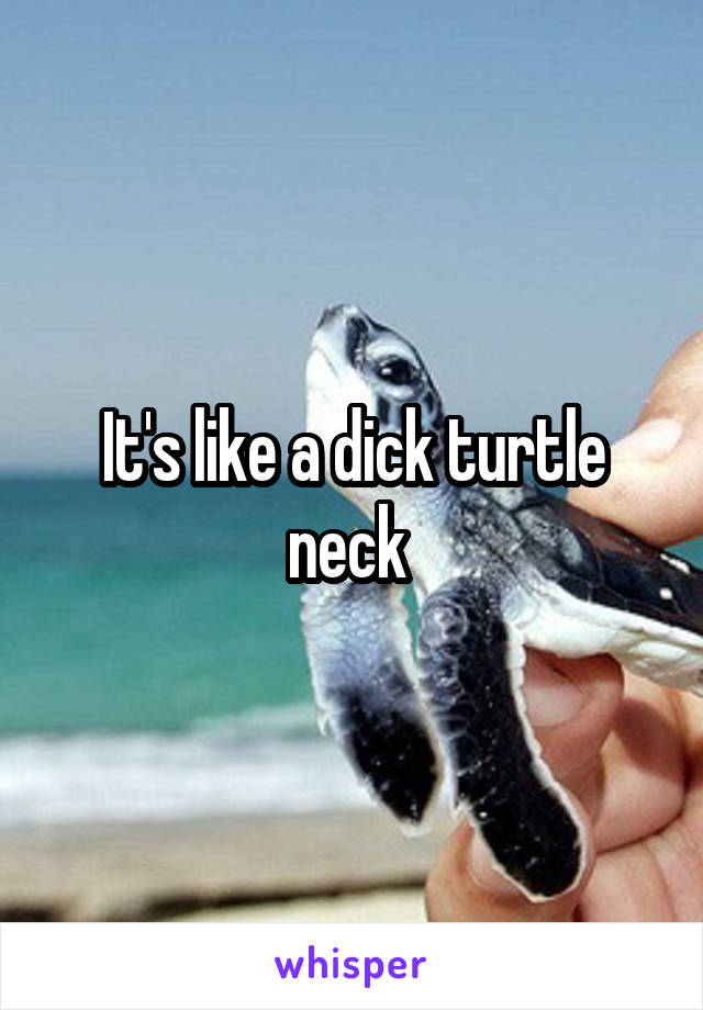 It's like a dick turtle neck 