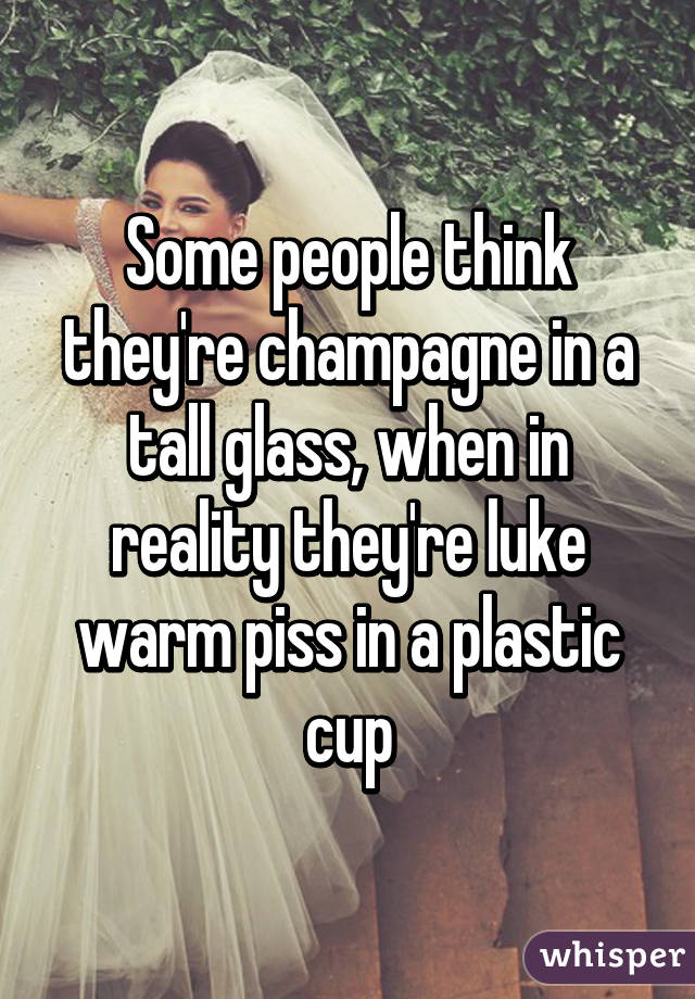Piss champagne glass