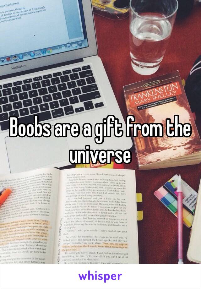 Boobs are a gift from the universe
