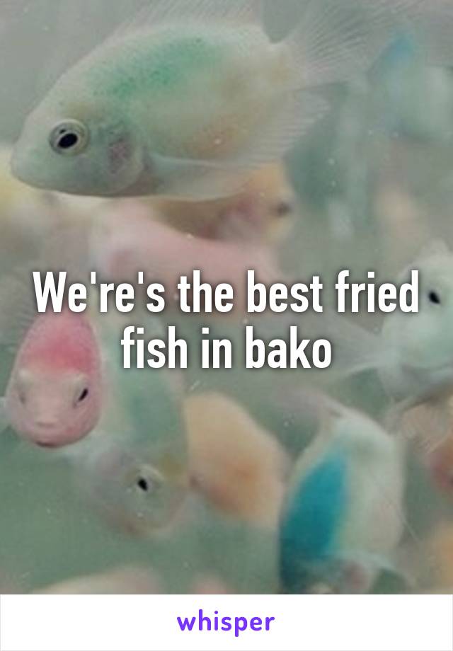 We're's the best fried fish in bako