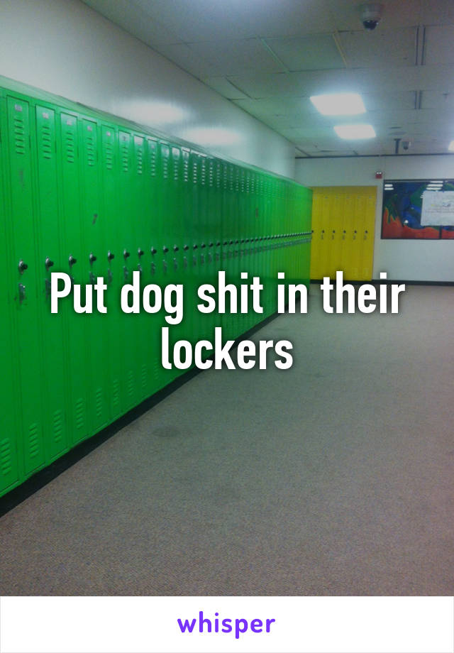 Put dog shit in their lockers