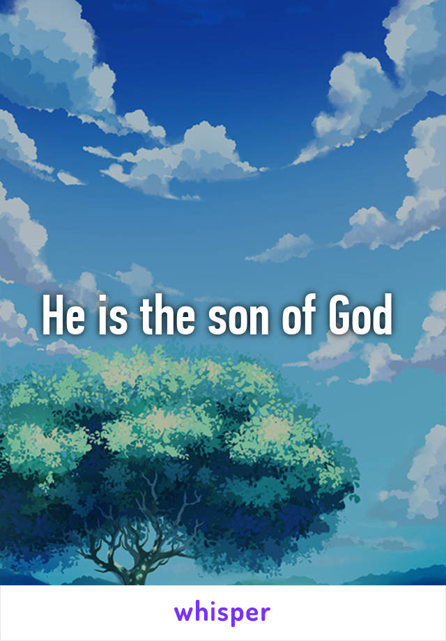 He is the son of God 