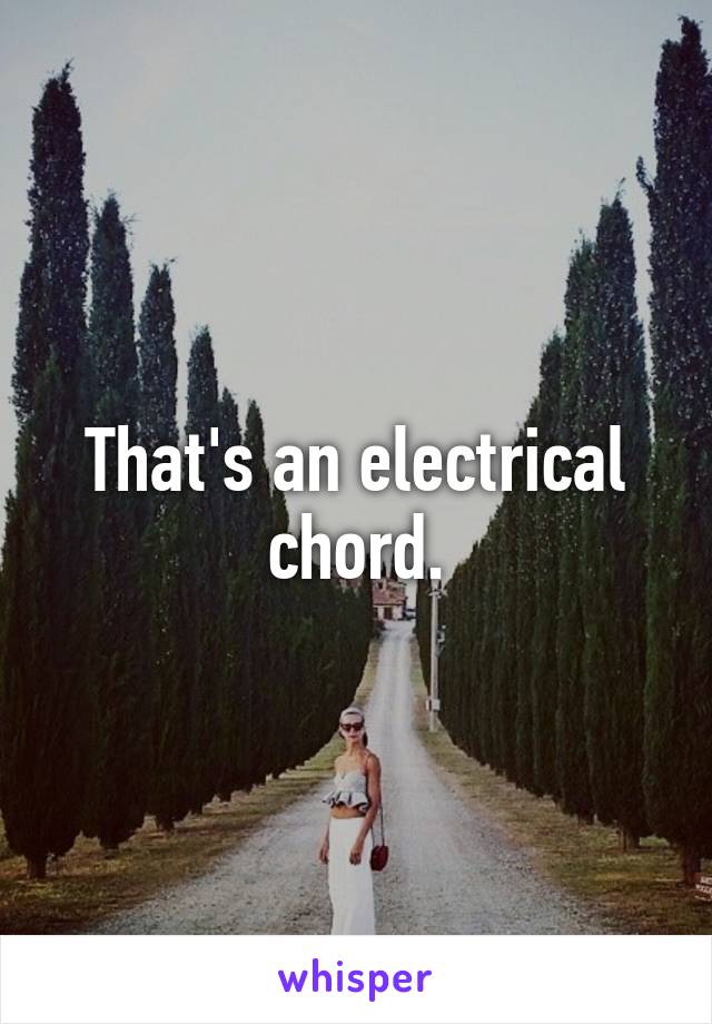 That's an electrical chord.