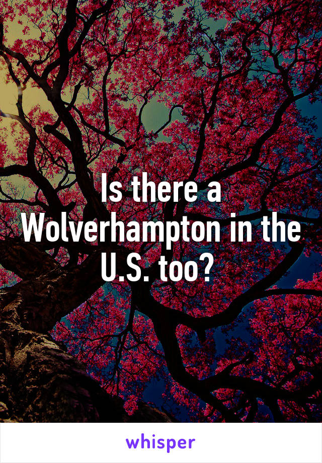 Is there a Wolverhampton in the U.S. too? 