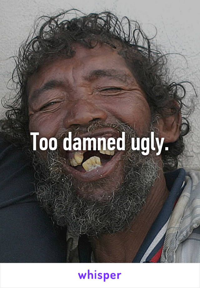 Too damned ugly.