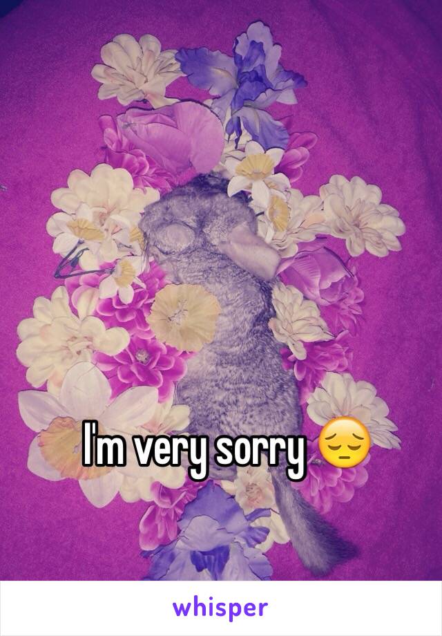 I'm very sorry 😔