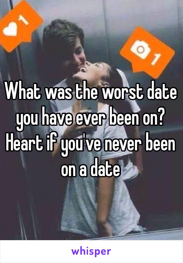 What was the worst date you have ever been on?
Heart if you've never been on a date