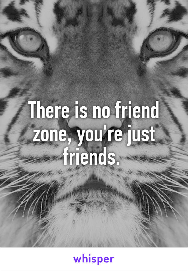 There is no friend zone, you're just friends. 