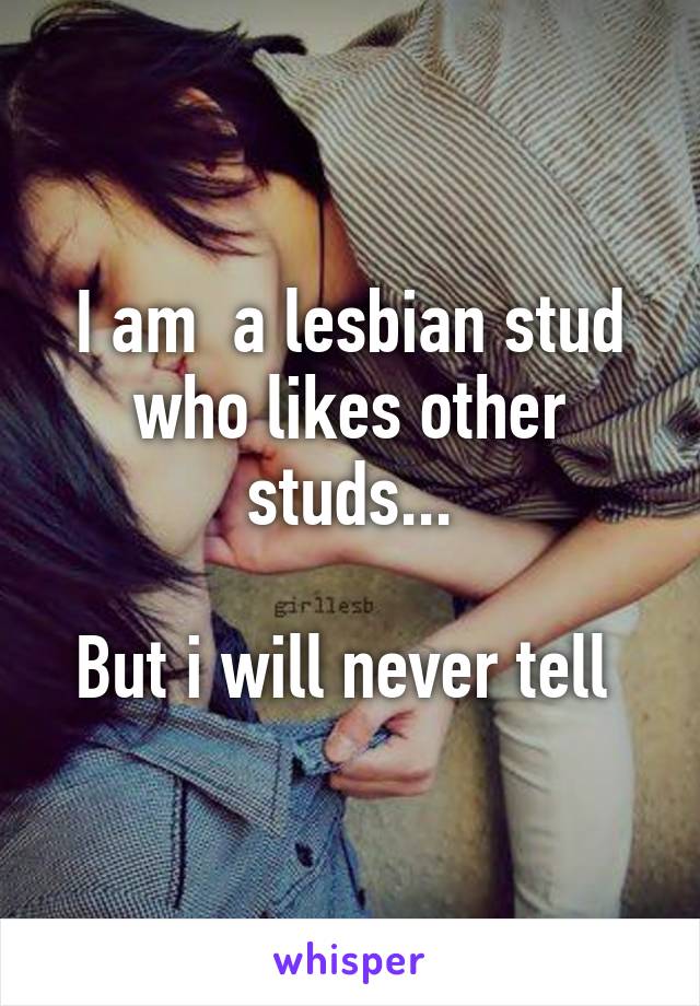 I am  a lesbian stud who likes other studs...

But i will never tell 